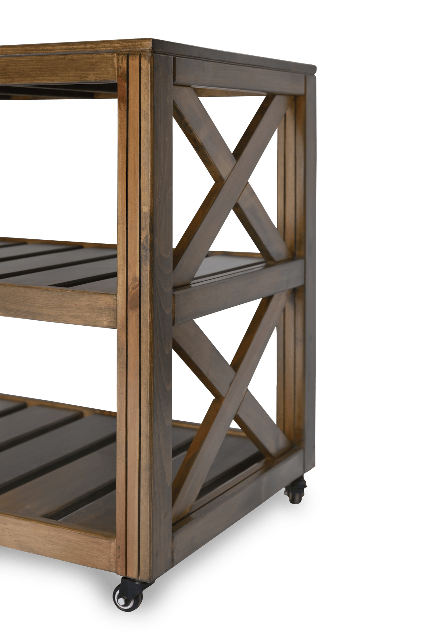 Rustic bar cart